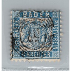 ALEMANIA 1862 ESTADO DE BADEN Yv 18 ESTUPENDO CLASICO 30 EUROS